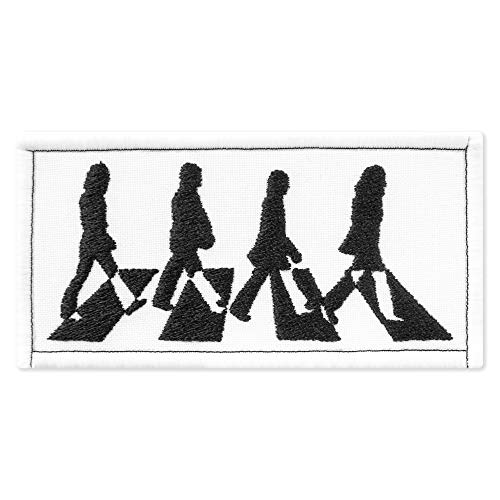 Aufnäher Abbey Road Music Rock Band bestickt (9,1 x 4,3 cm) von Embrosoft