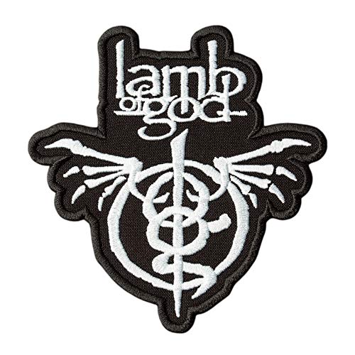 Aufnäher "Lamb of God" – Rockband Wrath Emblem – Log, Heavy Metal Music Logo Patches – bestickter Aufnäher zum Aufbügeln – Größe: 11,9 x 12,4 cm von Embrosoft
