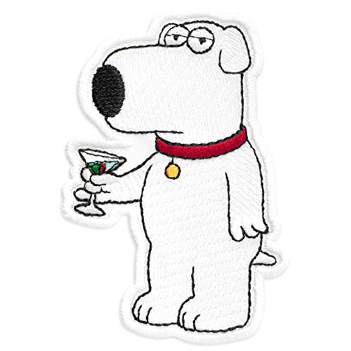 Bestickter Aufnäher zum Aufbügeln, Motiv: Family Guy Brian Griffin, 6,4 x 9,4 cm von Embrosoft