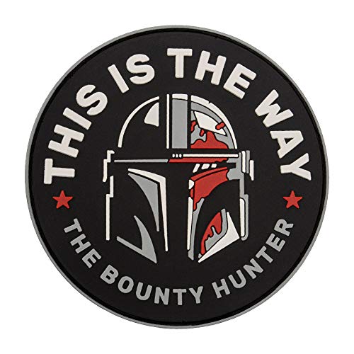 Bounty Hunter PVC Patch – This is the Way Mandalorian – Star TV Series Morale Emblem – Klettverschluss-Rückseite – Größe: 8,9 x 8,9 cm von Embrosoft