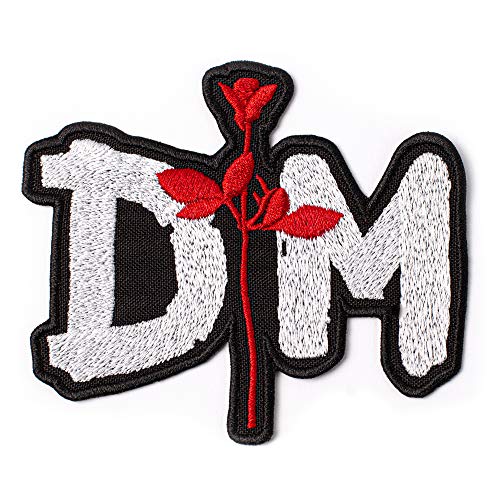 DM Aufnäher zum Aufbügeln, Rose, Synth-Pop, New Wave, Dance, Elektronisch, Alternative Rockband, bestickt (10,2 x 8,9 cm) von Embrosoft