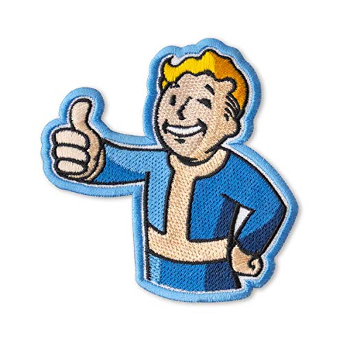 Fallout Vault Boy bestickter Aufnäher zum Aufbügeln (8,9 x 9,1 cm) von Embrosoft