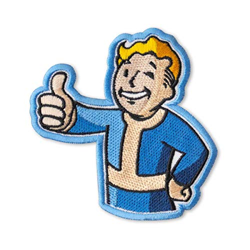 Vault Boy, bestickt, Bügelbild, 8,9 x 9,1 cm von Embrosoft