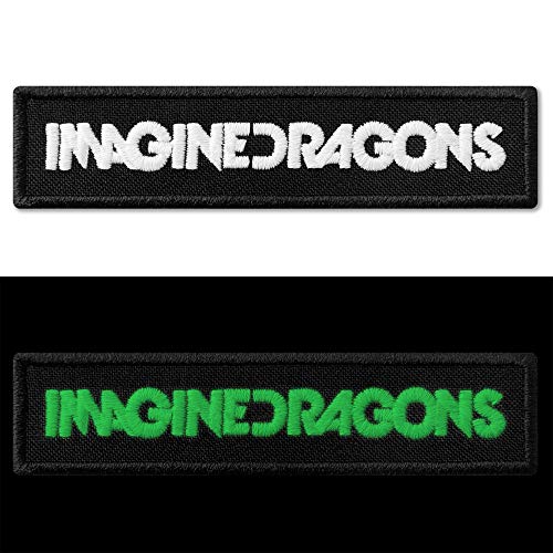 Imagine Music Rock Band bestickter Glow Patch zum Aufbügeln (10,2 x 2,3 cm) von Embrosoft