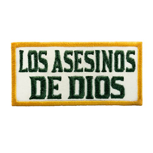 Embrosoft Los Asesinos De Dios Patch - Mayans Southern Cali M.C. - Frontweste Biker Gang Emblem - Besticktes Iron On - Größe: 9,9 x 4,6 cm von Embrosoft