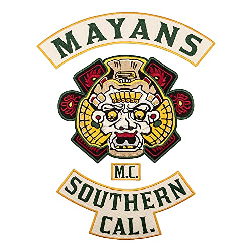 Mayans Southern Cali M.C. Grüne Buchstaben, Biker Gang Motorrad Club Emblem bestickt Rückseite Patch zum Aufbügeln (34,8 x 41,9 cm) von Embrosoft
