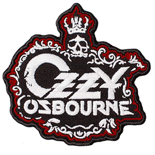 Ozzy Osbourne Patch Krone Schädel Hard Rock Heavy Metal Band/Bestickt/Aufbügeln (8,9 x 8,6 cm) von Embrosoft