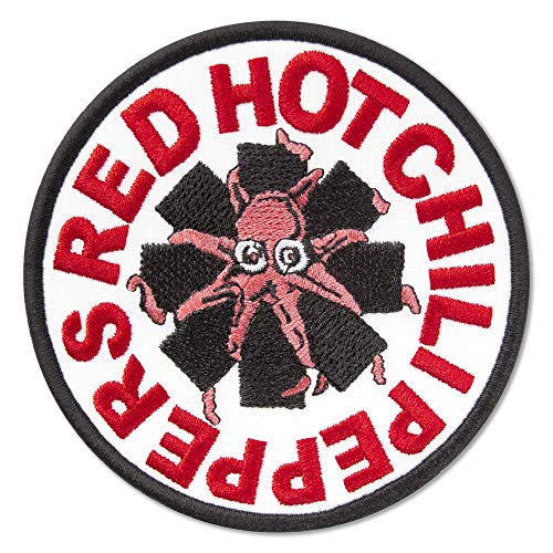 Red Hot Chili Peppers Logo mit Octopus Music Rockband bestickter Patch zum Aufbügeln (9,4 x 9,4 cm) von Embrosoft
