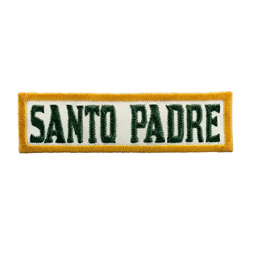 Santo Padre Patch Version 1 - Mayans Southern Cali M.C. - Frontweste Biker Gang Emblem - Gesticktes Iron On - Größe: 9,9 x 2,8 cm von Embrosoft