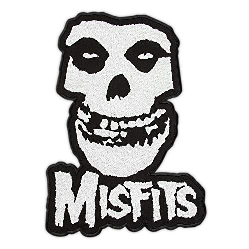 The Misfits Patch – bestickter Purpurroter Geisterschädel – Punk Rock Band Logo Patches – Horror Punk Musik – Stickerei zum Aufbügeln – Größe: 27,4 x 39,6 cm von Embrosoft