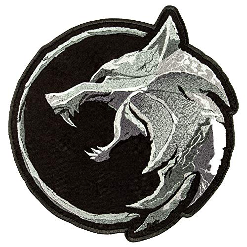 The Wolf Amulet Patch Logo/TV-Serie und Game Emblem, bestickt 8.9 x 9.3 inches von Embrosoft