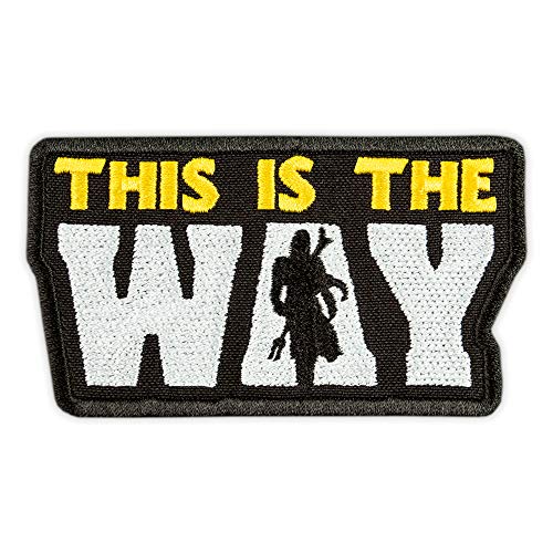 This is The Way Patch – Bounty Hunter Mandalorian – Star TV-Serie Morale Emblem – bestickter Aufnäher zum Aufbügeln – Größe: 9,4 x 5,3 cm von Embrosoft