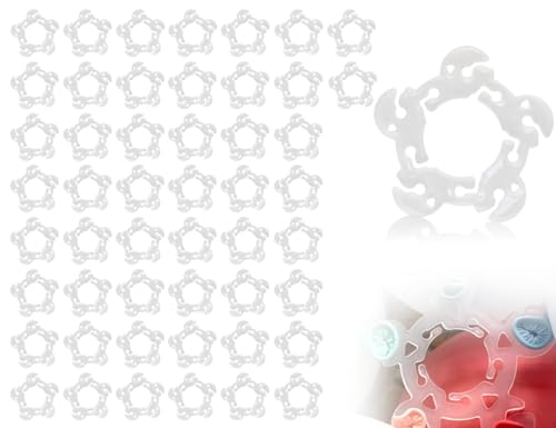 Emezddo 50 Stück Ballon Clips,Mehrzweck Luftballon Plastik Verbinder,Hochzeit Bogen Halterung Schnalle für Geburtstagsfeiern,Hochzeitsarrangements,Festfeiern und Eventdekorationen(Weiß) von Emezddo