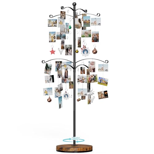 Emfogoo Bilderrahmen Collage, Fotorahmen für 10x15 13x18 Mehrere Fotos mit Holz Drehbar Basis und Metall Baum, Stammbaum Personalisiert Fotobaum Familienfotorahmen für 180 Fotos Emfogoo Bilderrahmen Collage, Fotorahmen für 10x15 13x18 Mehrere Fotos mit Holz Drehbar Basis und Metall Baum, Stammbaum Personalisiert Fotobaum Familienfotorahmen für 180 Fotos von Emfogoo