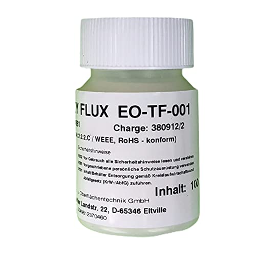 No-Clean Tacky Flux EO-TF-001 (Lötpaste) für die Elektronik, 100 ml Inhalt in Dose mit Kindersicherung von Emil Otto