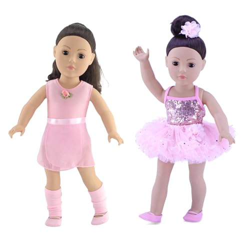 Emily Rose Ballett-Essentials-Kleidungs-Set, 45,7 cm, 5-teiliges Ballerina-Übungsoutfit und unser 4-teiliges Ballett-Tanzaufführungs-Kleidung und Zubehör-Set, Puppen nicht im Lieferumfang enthalten Emily Rose Ballett-Essentials-Kleidungs-Set, 45,7 cm, 5-teiliges Ballerina-Übungsoutfit und unser 4-teiliges Ballett-Tanzaufführungs-Kleidung und Zubehör-Set, Puppen nicht im Lieferumfang enthalten von Emily Rose