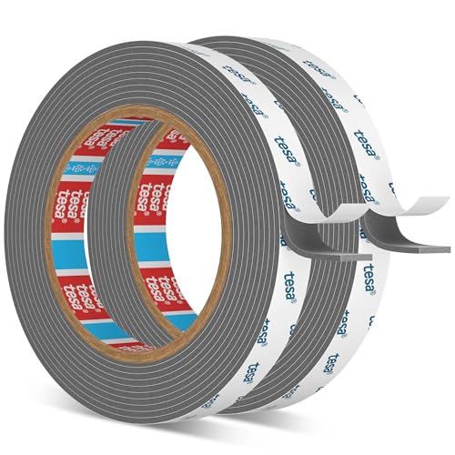 Emitever Doppelseitiges Klebeband Extra Starkes, 06311 Multifunktionales Montageklebeband Klebestreifen im Außen und Innenbereich (3 m*10 mm*1.1 mm), 2 Rollen von Emitever