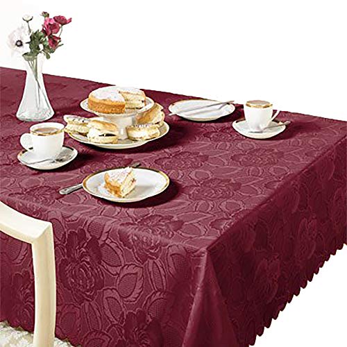 Emma Barclay Damast Rose Tischdecke, rund, 178 cm, Weinrot Emma Barclay Damast Rose Tischdecke, rund, 178 cm, Weinrot von Emma Barclay