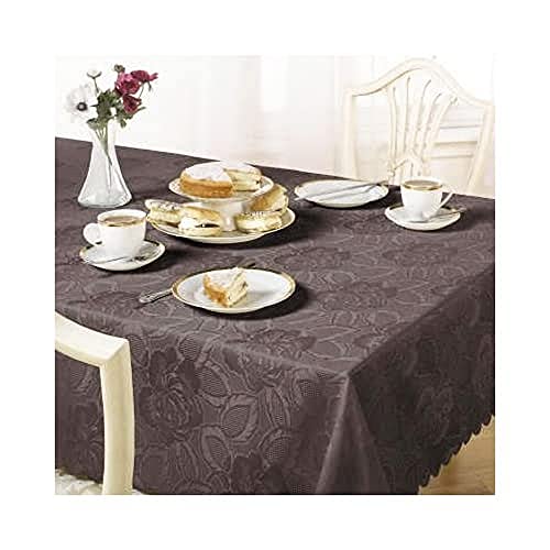 Emma Barclay Tischdecke Damast Rose 152,4 x 213,4 cm Schokolade, Polyester, Schokoladenbraun, 84 x 60 inch (Oval) Emma Barclay Tischdecke Damast Rose 152,4 x 213,4 cm Schokolade, Polyester, Schokoladenbraun, 84 x 60 inch (Oval) von Emma Barclay