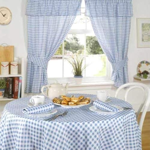 Emma Barclay Gingham-Karo, rechteckig, groß Molly Tischdecke, 50 x 70 cm, Blau, Polyester, 50x70 (127x178cm) von Emma Barclay