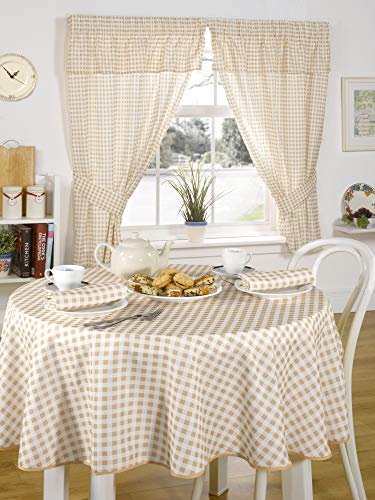 Emma Barclay Molly-Gingham-Tischdecke, rund, 160 cm, 100% Polyester, 160 cm von Emma Barclay