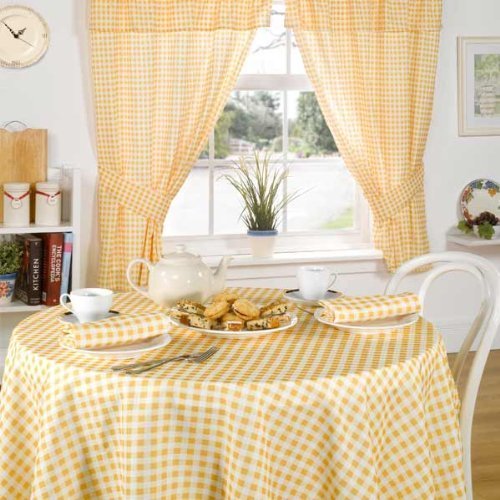 Emma Barclay Molly Tablecloth Rd. Zitrone, Polyester, zitronengelb, 63" (160cm) Round von Emma Barclay