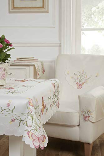 Emma Barclay Tischdecke Schmetterling, 91,4 x 91,4 cm, Rosa, 100% Polyester, 36 x 36 cm Emma Barclay Tischdecke Schmetterling, 91,4 x 91,4 cm, Rosa, 100% Polyester, 36 x 36 cm von Emma Barclay