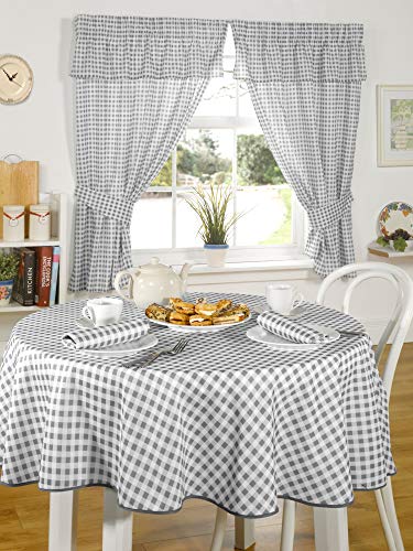 Molly Tischdecke, Gingham, rund, 160 cm, Anthrazit Molly Tischdecke, Gingham, rund, 160 cm, Anthrazit von Emma Barclay