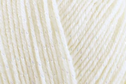 James C Brett Baby Twinkle DK Garn, Glitzer-Effekt, 100 g (BT6 Creme) von Emma Bunting