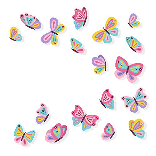 EmmiJules Wandtattoo Schmetterlinge für das Kinderzimmer (30cm x 21cm) - 18 Stück - Made in Germany - Schmetterling Baby Mädchen Kinder Deko Tiere Babyzimmer Wandaufkleber Wandsticker Sticker von EmmiJules