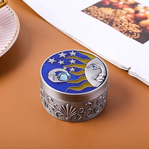 Emoshayoga Aufbewahrungsbox Vintage Schmuck Aufbewahrungsbox Blechdose Handwerk Ornament Schmuckschatulle Geschenkbox 180x120x80mm von Emoshayoga