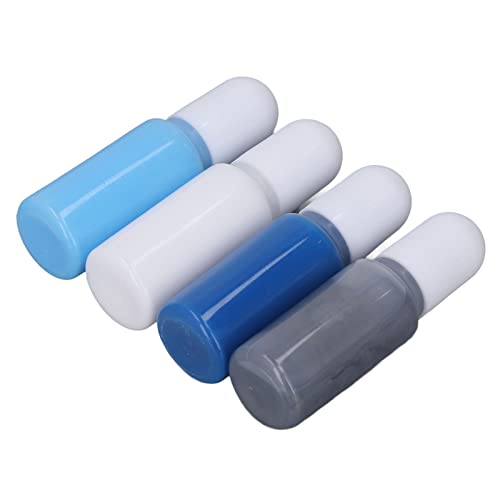 Emoshayoga Epoxidharz-Pigment-Set, hochkonzentriert, UV-Epoxidharzfarbe für Schmuckherstellung, Gießfiguren, 4 Farben, Marineblau, Grau, Weiß, Hellblau, 6 Stück von Emoshayoga