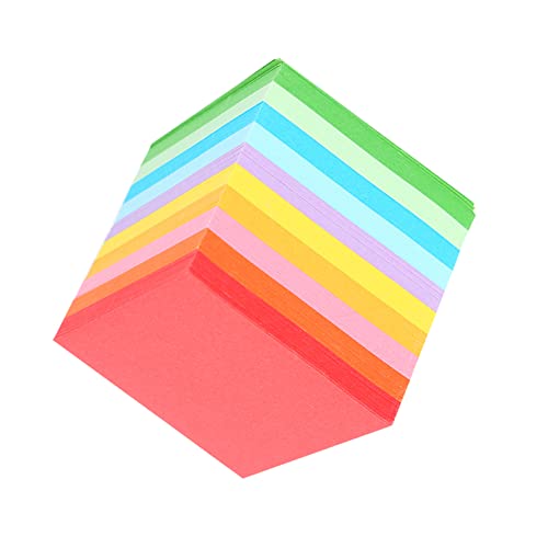 Emoshayoga Origami-Papier, buntes Origami-Papier, 520 Stück, 10 Farben, doppelseitig, 5 x 5 cm, quadratisch, zusammenklappbar von Emoshayoga