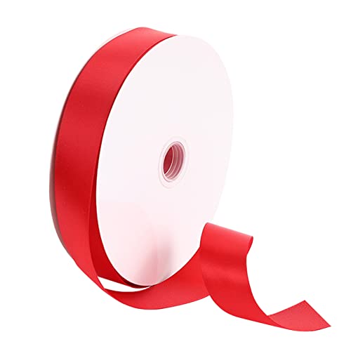 Emoshayoga Schleifenband für Geschenkverpackungen, Geschenkband, rot, 40 m lang, 3,8 cm breit, glattes Geschenkband für Schachtel, Blumenkleidung von Emoshayoga