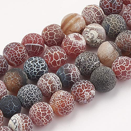 8 mm natürliche Emperor stone Perlenschnur, mehrere Farben, DIY-Perlenzubehör, runde Edelstein-Perlen für die Schmuckherstellung (47–50 Stück/Strang) (Agat, Rotwein) von Emperor stone