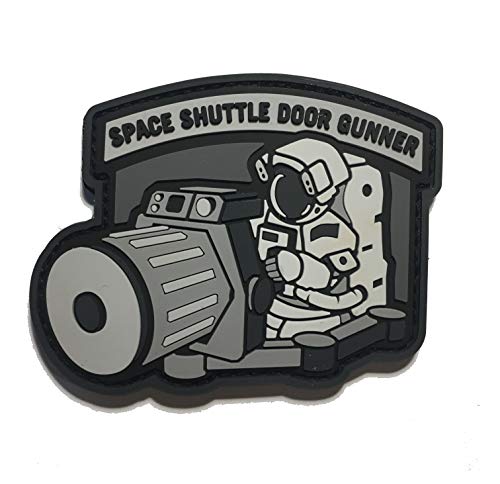 The PVC/Rubber Tactical Space Shuttle Door Gunner Patch Combat Army Morale Haken/Schlaufe Patch von Empire Tactical USA