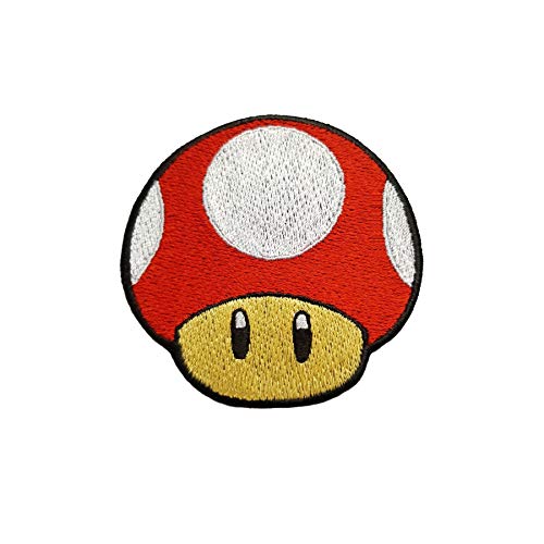 Emporium Embroidery Aufnäher zum Aufbügeln, Motiv: roter Pilz, bestickt, für Jacke, Jeans, Mario Kart, SNES, Mario World, Super Mario Brothers, Mario All Stars Emporium Embroidery Aufnäher zum Aufbügeln, Motiv: roter Pilz, bestickt, für Jacke, Jeans, Mario Kart, SNES, Mario World, Super Mario Brothers, Mario All Stars von Emporium Embroidery