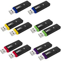 10 EMTEC USB-Sticks Flash Drives rot, gelb, blau, grün, lila 16 GB 10 EMTEC USB-Sticks Flash Drives rot, gelb, blau, grün, lila 16 GB von Emtec