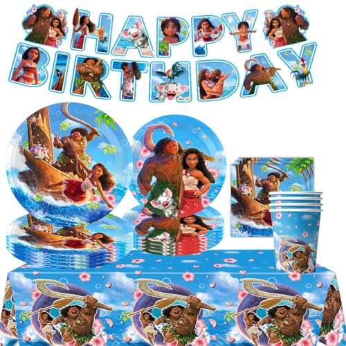 Partygeschirr Set,Kindergeburtstag Geschirr Set,Partygeschirr Geburtstag,Kindergeburtstag Deko,Party Geschirr für 10 Gäste (B) von EnJyvor