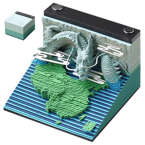 3D-Memo-Pad 190 Blätter Chinesischer Zodiac Dragon 3D-Kalender nicht schicke Tränenabwärtskalender-Skulpturen Papier Carving Craft Tote 2024 für Weihnachten Neujahr Decor3D Memo Pad 3D-Memo-Pad 190 Blätter Chinesischer Zodiac Dragon 3D-Kalender nicht schicke Tränenabwärtskalender-Skulpturen Papier Carving Craft Tote 2024 für Weihnachten Neujahr Decor3D Memo Pad von Enbebamd