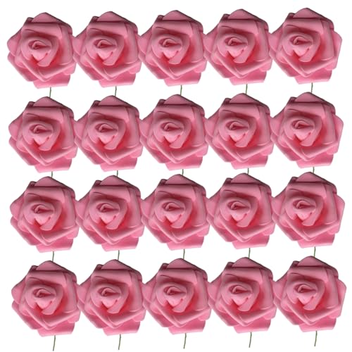 Blumenkuchentopper, 20 Prozent Schaum Rosenblumenkuchen -Topper mit Stiel für Hochzeitsmüttertag Valentinstag Blumenkuchentopper, 20 Prozent Schaum Rosenblumenkuchen -Topper mit Stiel für Hochzeitsmüttertag Valentinstag von Enbebamd