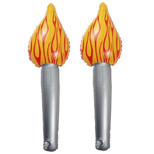 Enbebamd Aufblasbare Torch 2PCS PVC -Torch für Kinder 4.7x16.5in Dekorationen Handheld niedliche dekorative Requisite für Bühnensporttreffen von Enbebamd