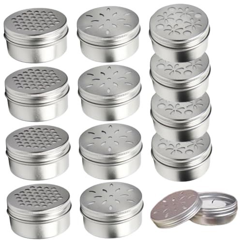 Enbebamd Düfte Perlenbehälter 12pcs 80 ml Zinnbehälter mit Deckel aus Waben, Blütenblätter und Blumenhlocken aus leerem Mehrzweck-Aluminium-Dosen für Lufterfrischer, duftende Kerze und mehr Booster Enbebamd Düfte Perlenbehälter 12pcs 80 ml Zinnbehälter mit Deckel aus Waben, Blütenblätter und Blumenhlocken aus leerem Mehrzweck-Aluminium-Dosen für Lufterfrischer, duftende Kerze und mehr Booster von Enbebamd