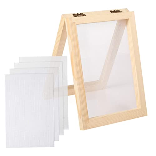 Enbebamd Papierherstellung Bildschirm Holznetz Rahmenformform 6 Zoll mit Maschenaustausch für Kinder DIY -Papierherstellungshandköpfe Holzpapier Rahmen Enbebamd Papierherstellung Bildschirm Holznetz Rahmenformform 6 Zoll mit Maschenaustausch für Kinder DIY -Papierherstellungshandköpfe Holzpapier Rahmen von Enbebamd