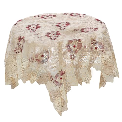 Runde Spitzen -Tischdecke 77 Zoll Spitzen -Tischdecke mit Quasten Vintage Tischtuch gestickt waschbar für Party Hochzeit Dining Home Decor Runde Spitzen -Tischdecke 77 Zoll Spitzen -Tischdecke mit Quasten Vintage Tischtuch gestickt waschbar für Party Hochzeit Dining Home Decor von Enbebamd