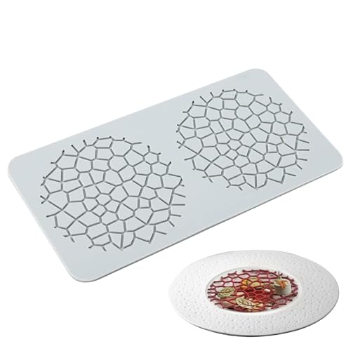 Spitze Silikonform 2 Hohlraumnetzform Tuille Formen DIY Nicht-Stick-Spitzenform Flexibler Lebensmittel Grad wiederverwendbare hitzebeständige Silikonformen für Fondantschokolade Spitze Silikonform 2 Hohlraumnetzform Tuille Formen DIY Nicht-Stick-Spitzenform Flexibler Lebensmittel Grad wiederverwendbare hitzebeständige Silikonformen für Fondantschokolade von Enbebamd
