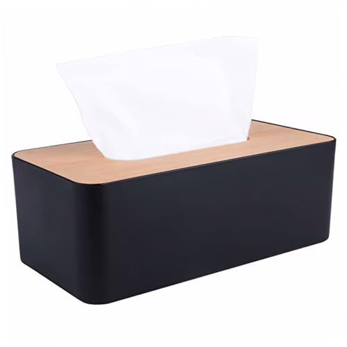 Tissue -Box -Abdeckung Rechteck Rechteck Tissue Box Halter staubdeser schwarzer Deckel Dekorative Holz Bambushalter Serviette Hülle für Bad Waschtisch, Schlafzimmer Kommode Tissue -Box -Abdeckung Rechteck Rechteck Tissue Box Halter staubdeser schwarzer Deckel Dekorative Holz Bambushalter Serviette Hülle für Bad Waschtisch, Schlafzimmer Kommode von Enbebamd