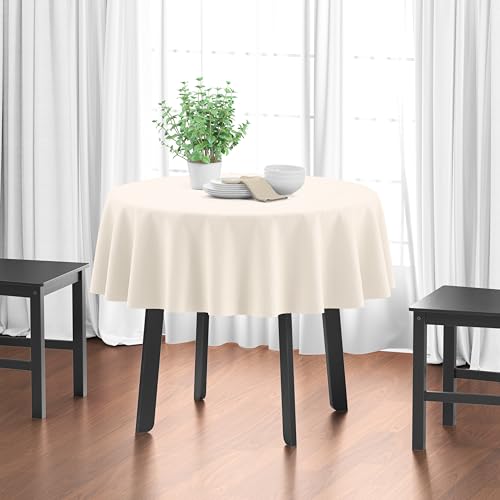 Encasa XO Baumwoll-Canvas-Tischdecke | Natural Einfarbig | Rechteckige Größe 140 cm-Round | Esstischdecke zur Dekoration – maschinenwaschbar Encasa XO Baumwoll-Canvas-Tischdecke | Natural Einfarbig | Rechteckige Größe 140 cm-Round | Esstischdecke zur Dekoration – maschinenwaschbar von Encasa XO