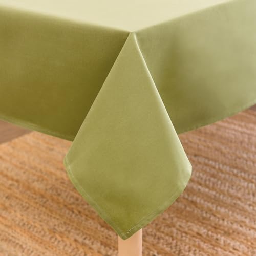 Encasa XO Baumwoll-Canvas-Tischdecke | Sage Green Einfarbig | Rechteckige Größe 140x180 cm | Esstischdecke zur Dekoration – maschinenwaschbar Encasa XO Baumwoll-Canvas-Tischdecke | Sage Green Einfarbig | Rechteckige Größe 140x180 cm | Esstischdecke zur Dekoration – maschinenwaschbar von Encasa XO