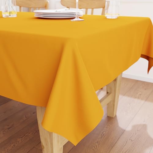 Encasa XO Baumwoll-Canvas-Tischdecke | Mango Einfarbig | Rechteckige Größe 140x180 cm | Esstischdecke zur Dekoration – maschinenwaschbar Encasa XO Baumwoll-Canvas-Tischdecke | Mango Einfarbig | Rechteckige Größe 140x180 cm | Esstischdecke zur Dekoration – maschinenwaschbar von Encasa XO